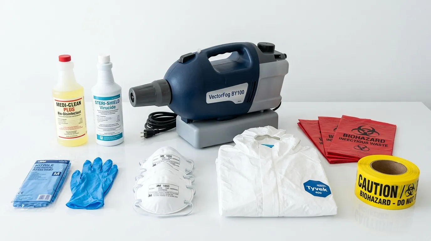 Professional biohazard remediation crew working in Hayward